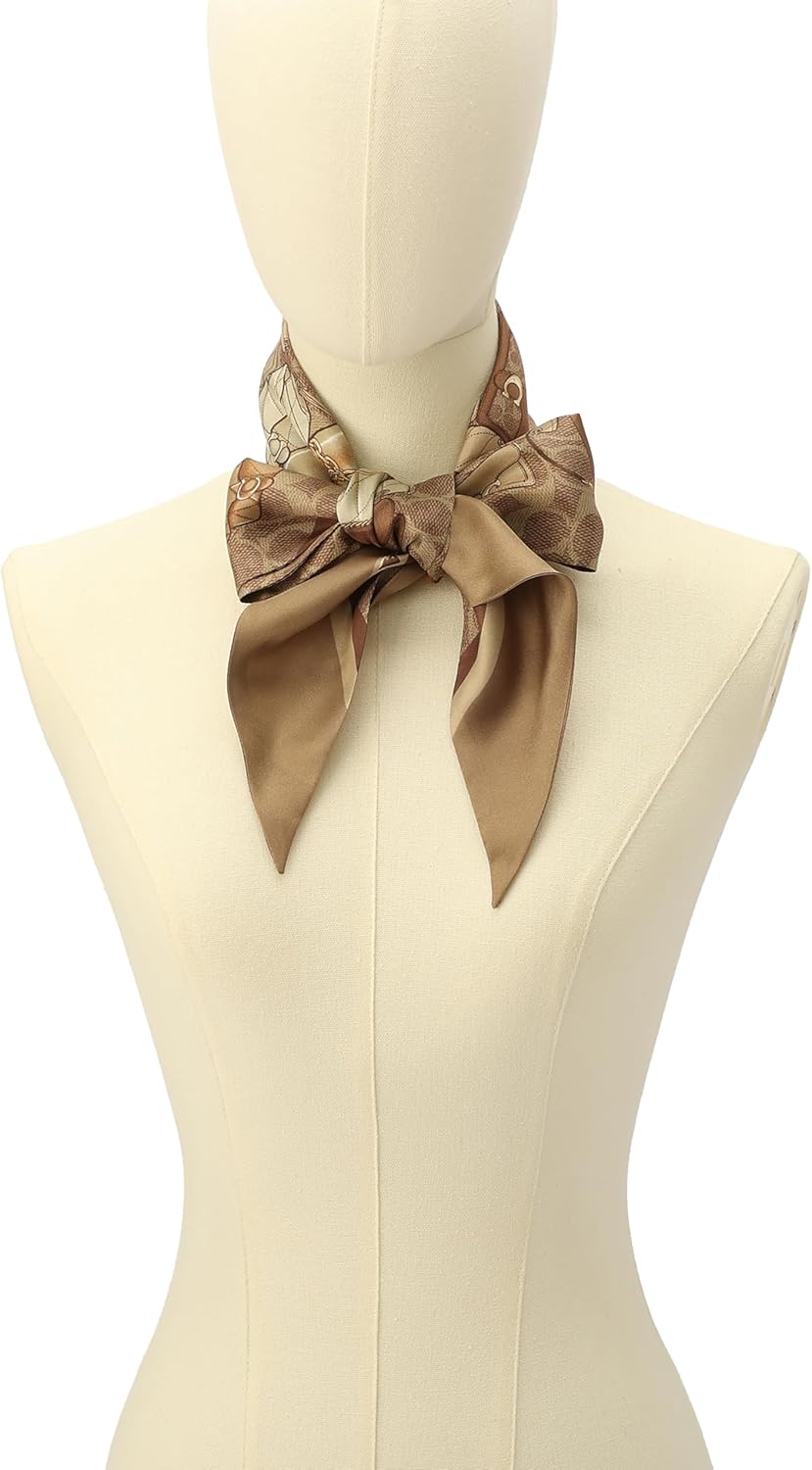 COACH womens Stacked Tabby Printed Wide Silk Skinny - Image 6