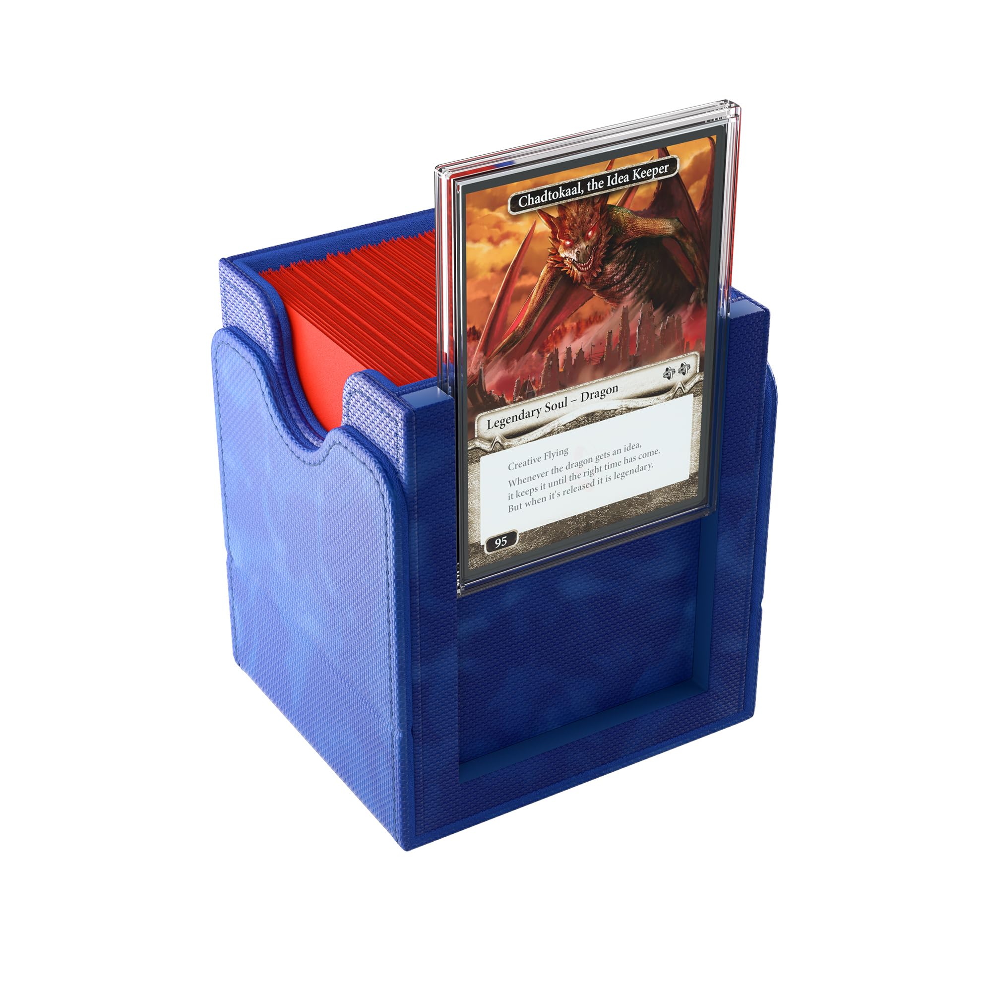 Gamegenic | Squire Plus 100+ XL Convertible Blue Commander Deck Box | Porte-Cartes