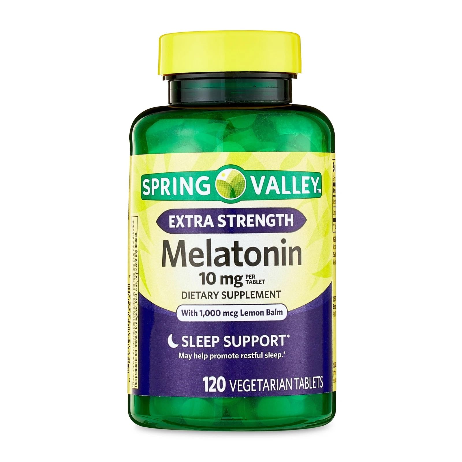 Unique Bundle StoreExtra Strength Melatonin 10mg with Lemon Balm – 120 Vegetarian Tablets, High Potency Melatonin Supplement for Adults, Natural Sleep Support (Pack of 1)