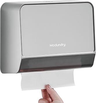 Paper Towel Dispenser Commercial, Wall Mounted Multifold Hand Paper Towel Dispenser, Hand Towel Dispenser for Kitchen Bathroom Hotel Resturant, Holds 200+ Paper, Silver