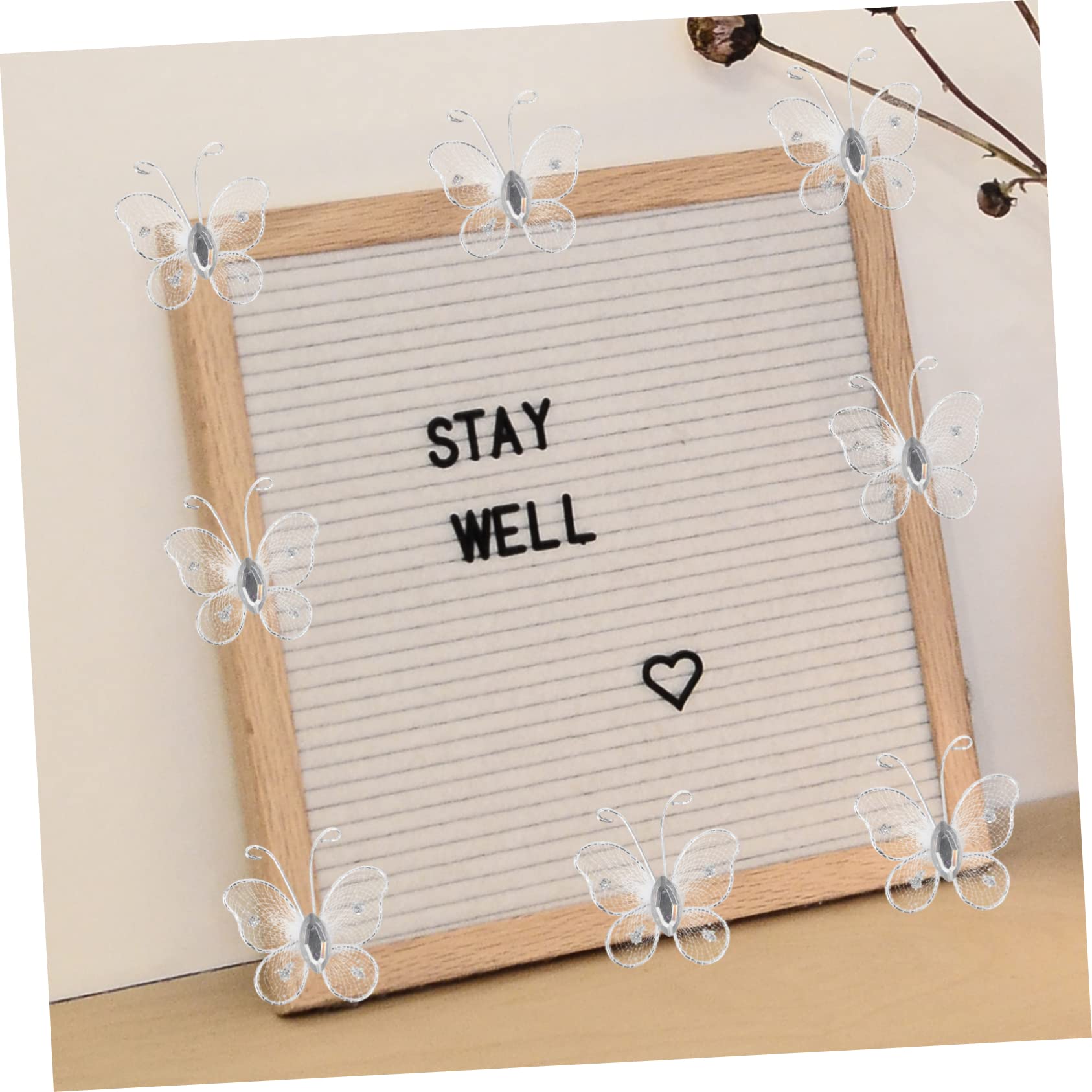TOPBATHY 250stücke Netzschmetterlinge Dekorative Handwerksartikel Für Hochzeiten Und Partys Wandschmuck Für Wohnzimmer Und Schlafzimmer Vielseitige Bastelornamente