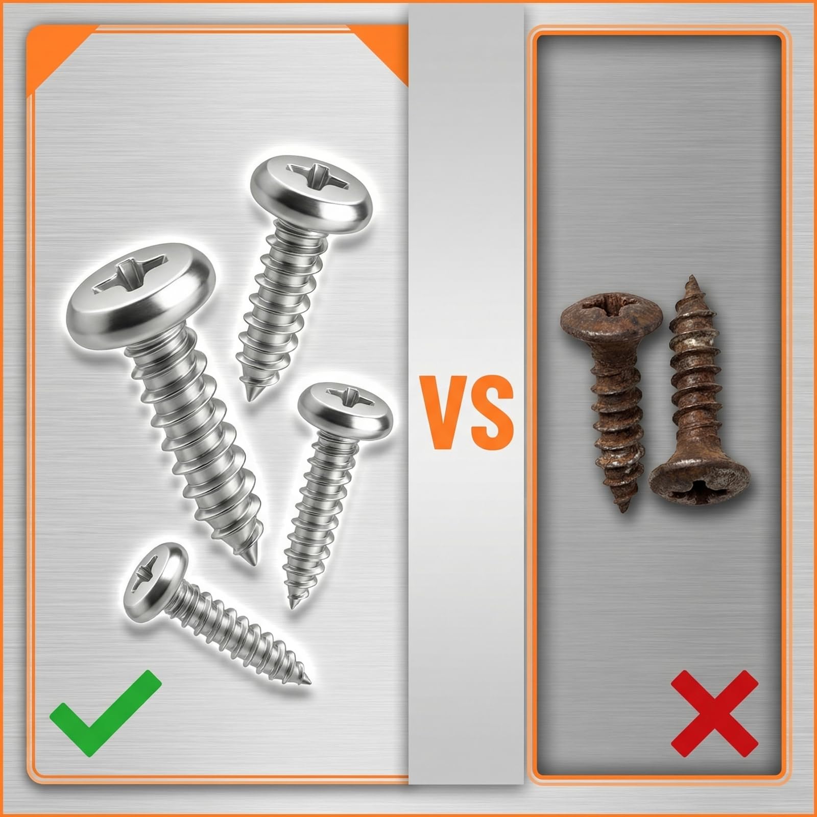 Viti M5 mawmuaw, viti per legno in acciaio inox A2 V2A, confezione da 25 pezzi M5x16 mm, viti a testa piatta con testa a croce, viti autofilettanti a filetto pieno, viti autofilettanti per legno