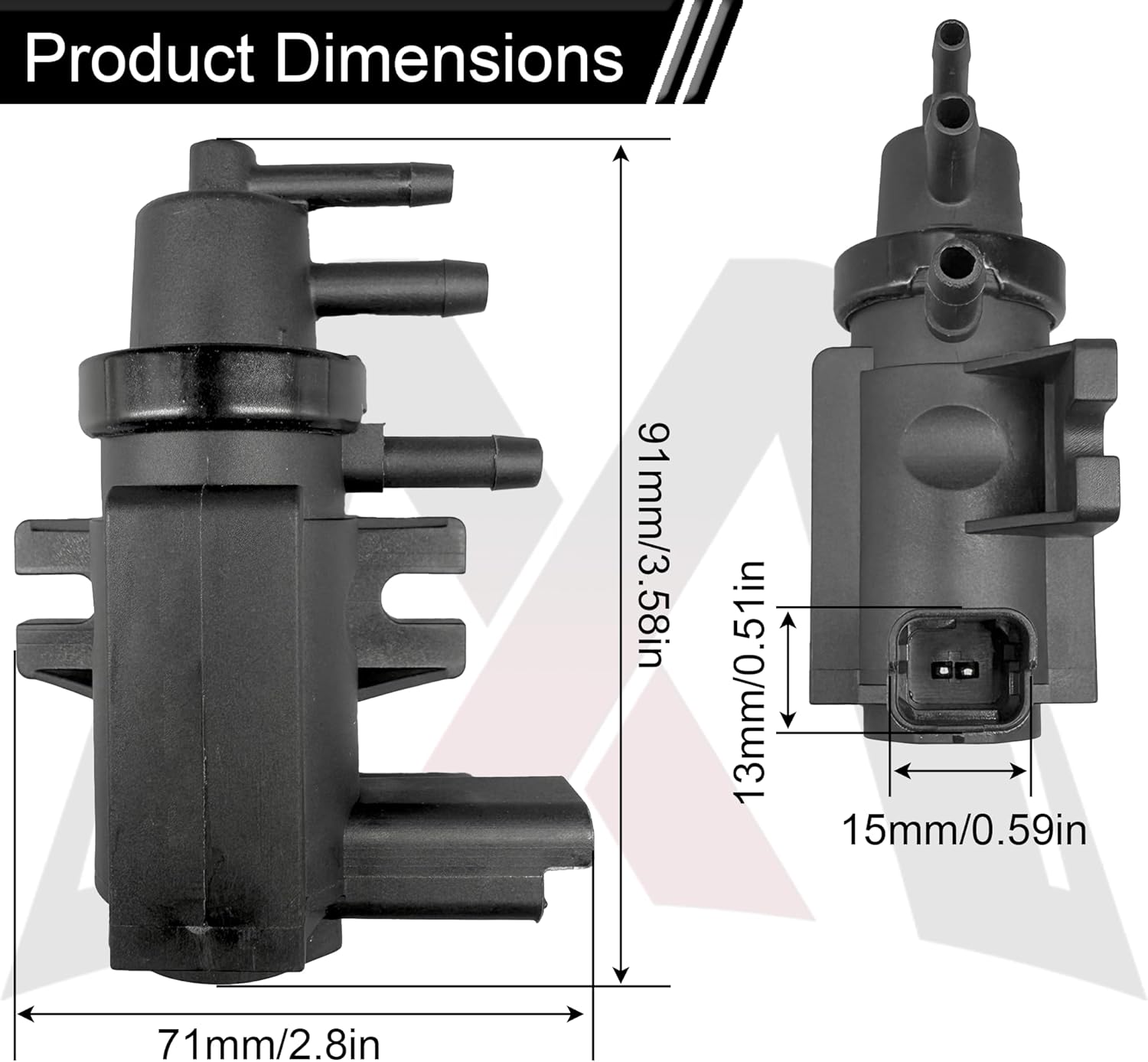 FL3E-9E882-CA Turbo Boost Pressure Solenoid Valve Compatible with Ford Escape/Fusion/Edge & Lincoln MKC/MKX/MKZ/Continental - Replaces F2GE9E882CA FL3Z9E882B
