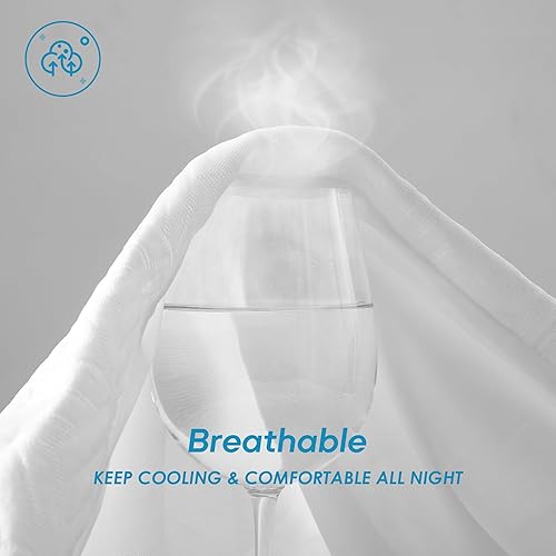 Miniatura 5 de Cozymaker Protector de colchón 100 % impermeable, funda de colchón refrescante ajustable de 8 a 21 pulgadas de profundidad, tela de aire 3D, suave,