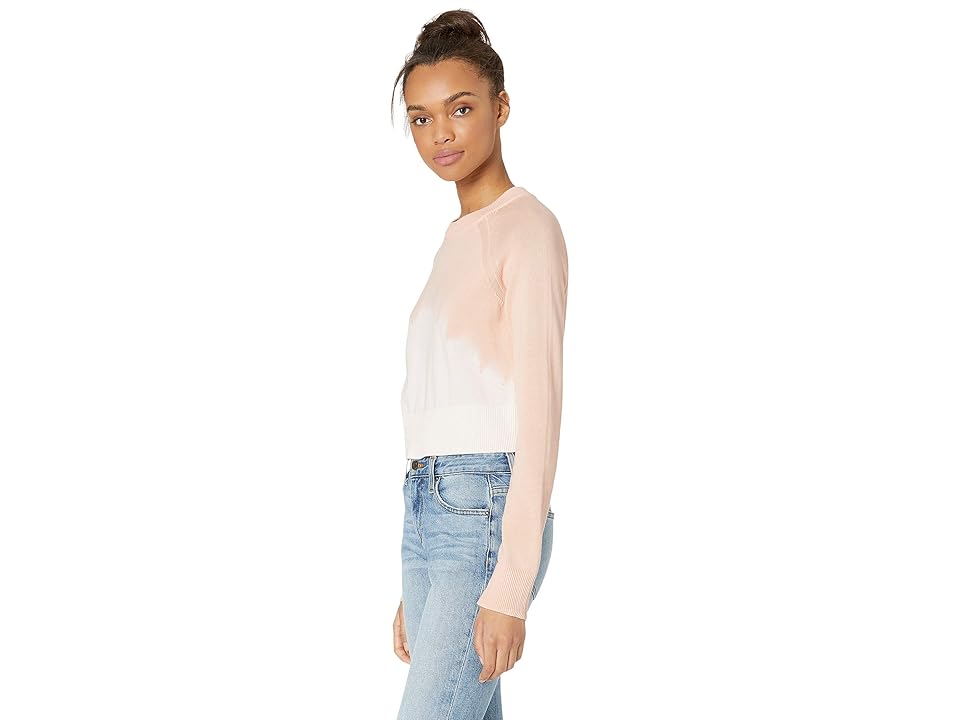 

Blanc Noir Dip-Dye Crew Neck (Morganite/White) Women's Sweatshirt