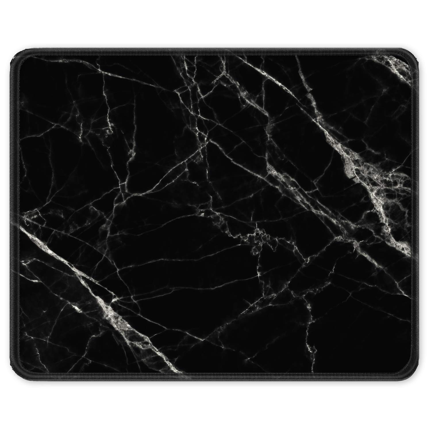Auhoahsil Mouse Pad, 12 x 10 in Nature Marble Theme Computer Mouse Pad for Desk, Premium-Textured Non-Slip Rubber Stitched Edges Waterproof Square