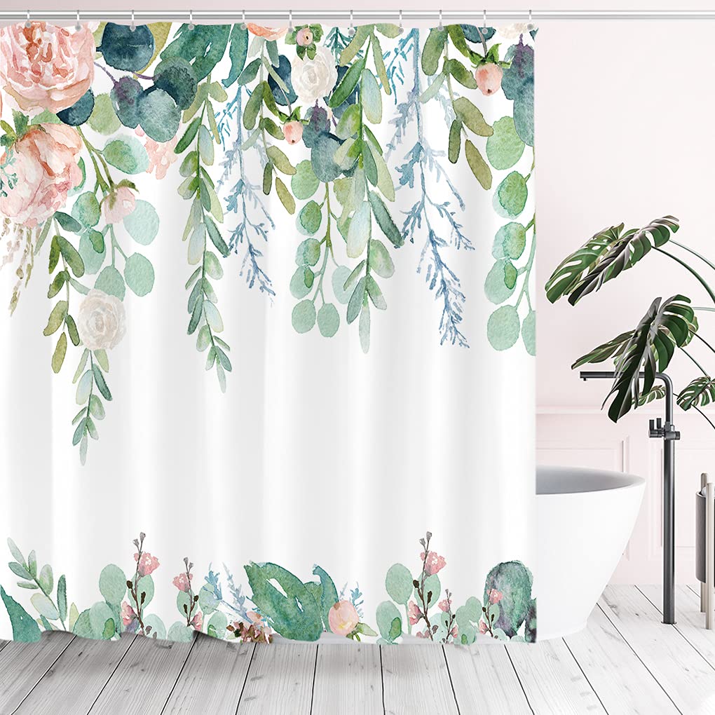 Tititex Duschvorhang-Set 180x180 Cm – Waffelmuster, Farbverlauf Weiß/Lila, Wasserdicht + 12 Haken
