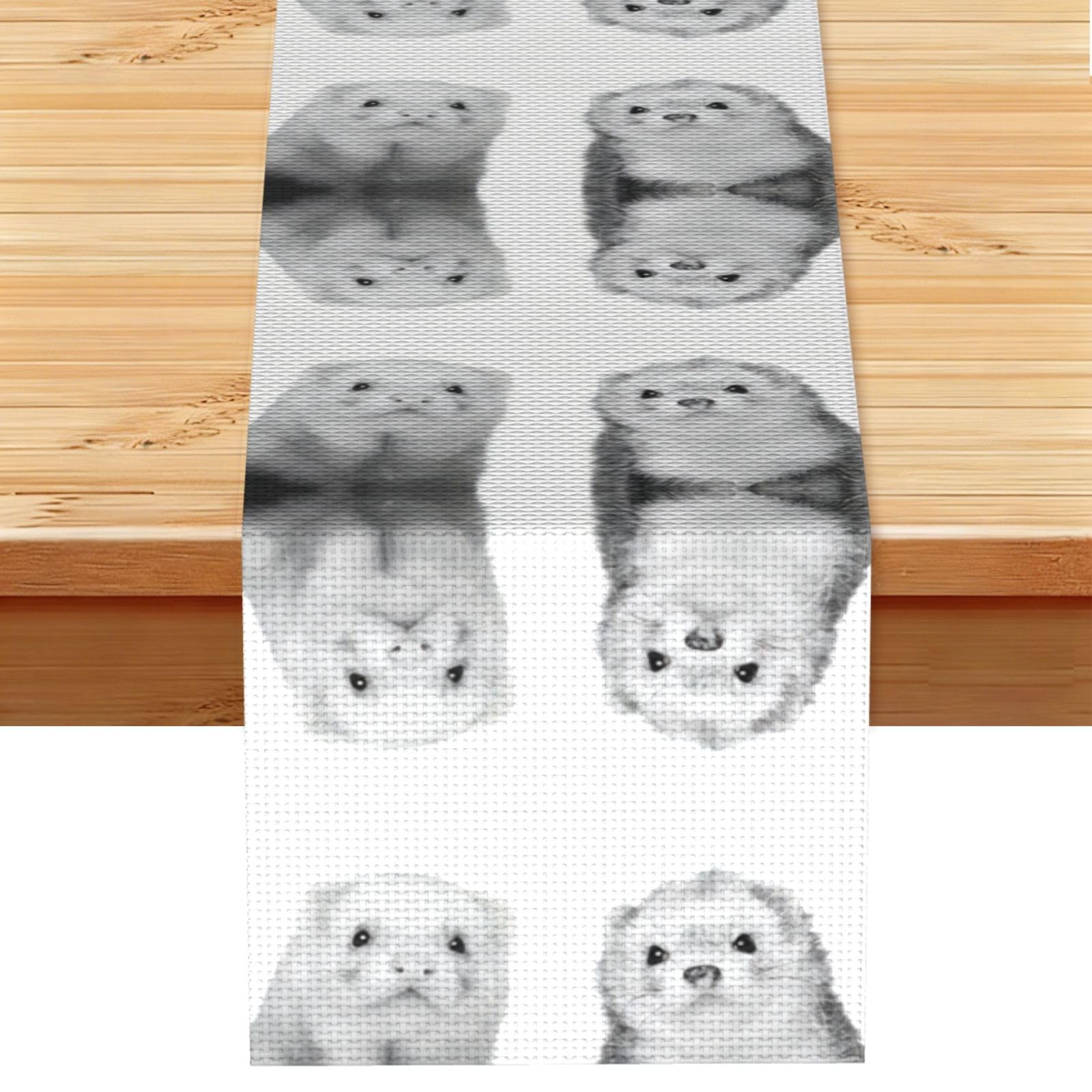 Ferrets Linen Feel Table Runner Wedding Party Home Decoration