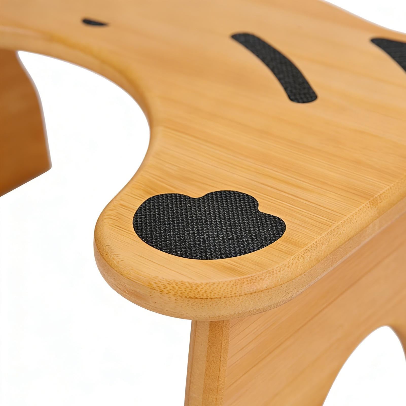 Sgabello da Bagno Pedana Antiscivolo Per La Posizione Di Squat | Sgabello Wc Pieghevole in Legno Altezza 18 Cm Per Adulti, Doccia, Bambini E Anziani