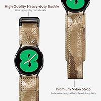 Vista 5 de Hemsut - Correa de reloj compatible con Samsung Galaxy Watch 5 Pro/Watch 6 & 5 & 4 y 3/Watch 6&4 Classic/Gear S3 & S2 / Active 2, correa de 0.78