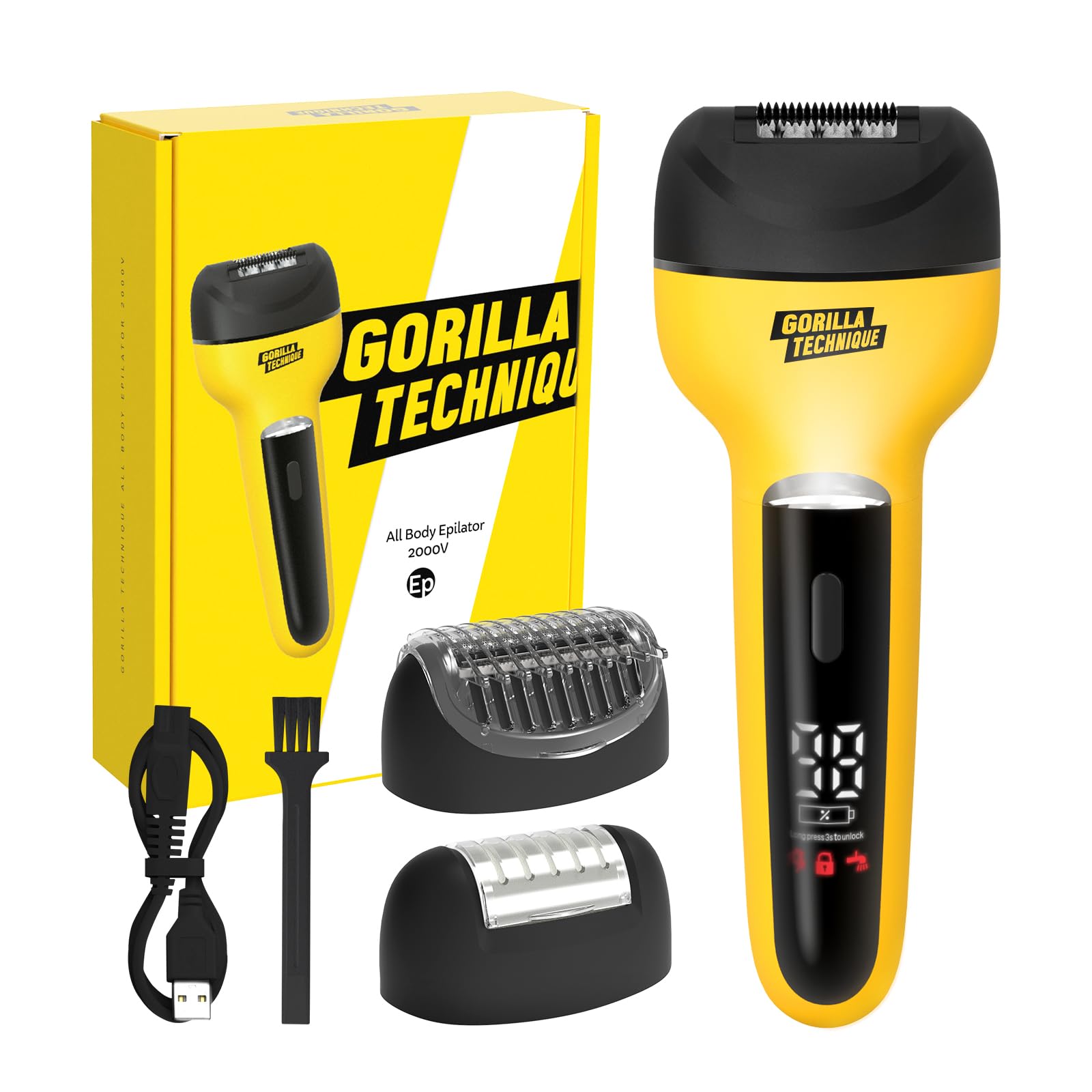 Amazon.com : Gorilla Technique 3-in-1 Epilator 2000V, Body Hair