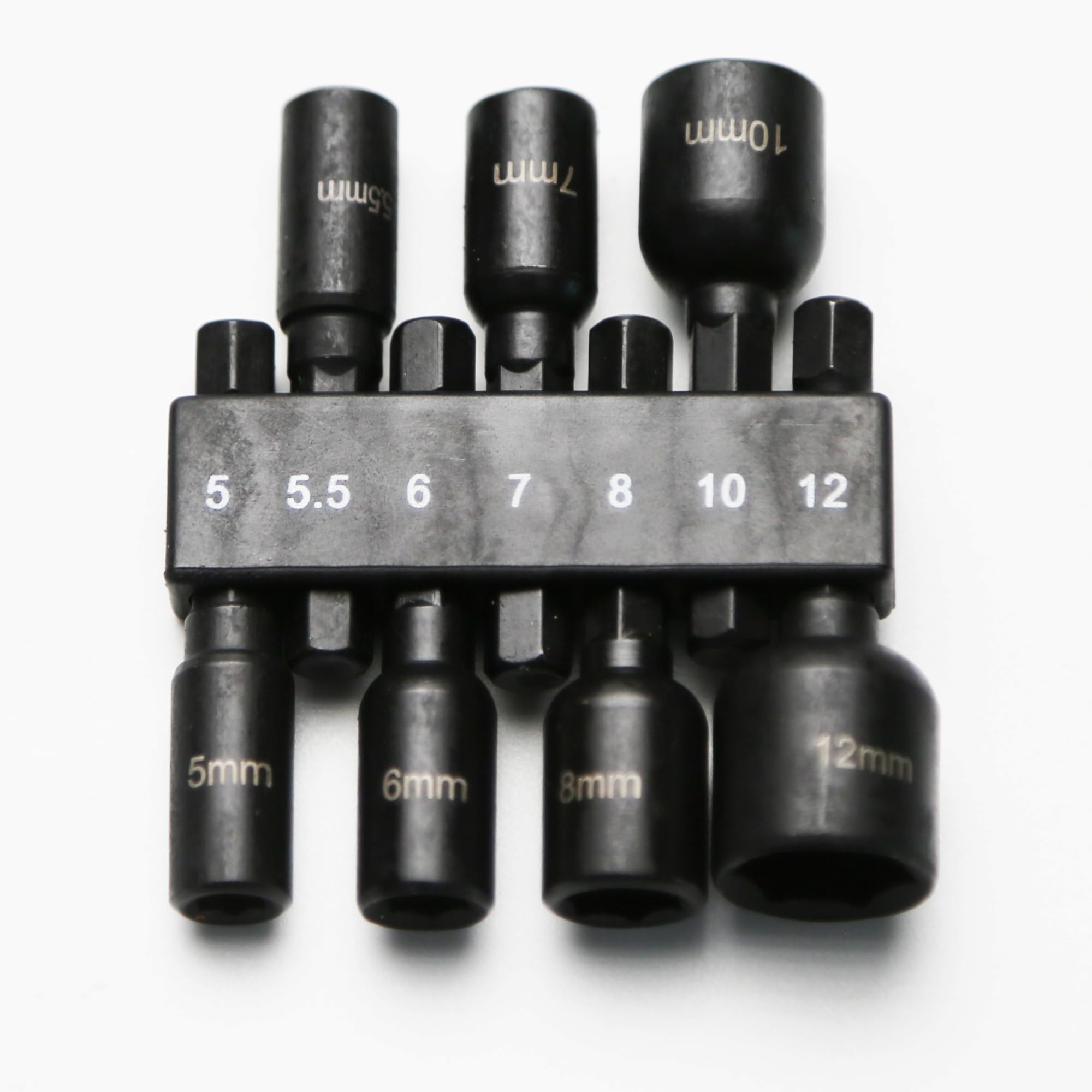 TMAX 7p 5mm-12mm Impact Magnetic Nutsetter Hex Nut Driver 1/4" Shank, Cr-V