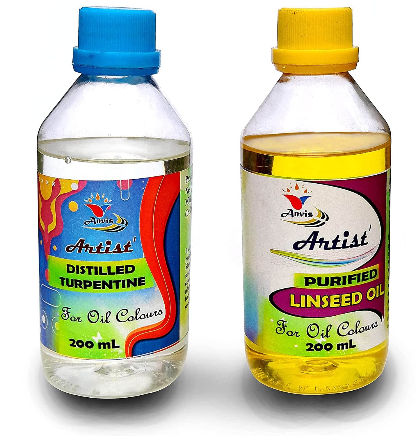 Anvis Artist Purified Linseed Oil with Turpentine for Oil Color Drawing | 200ml Each-picture-20