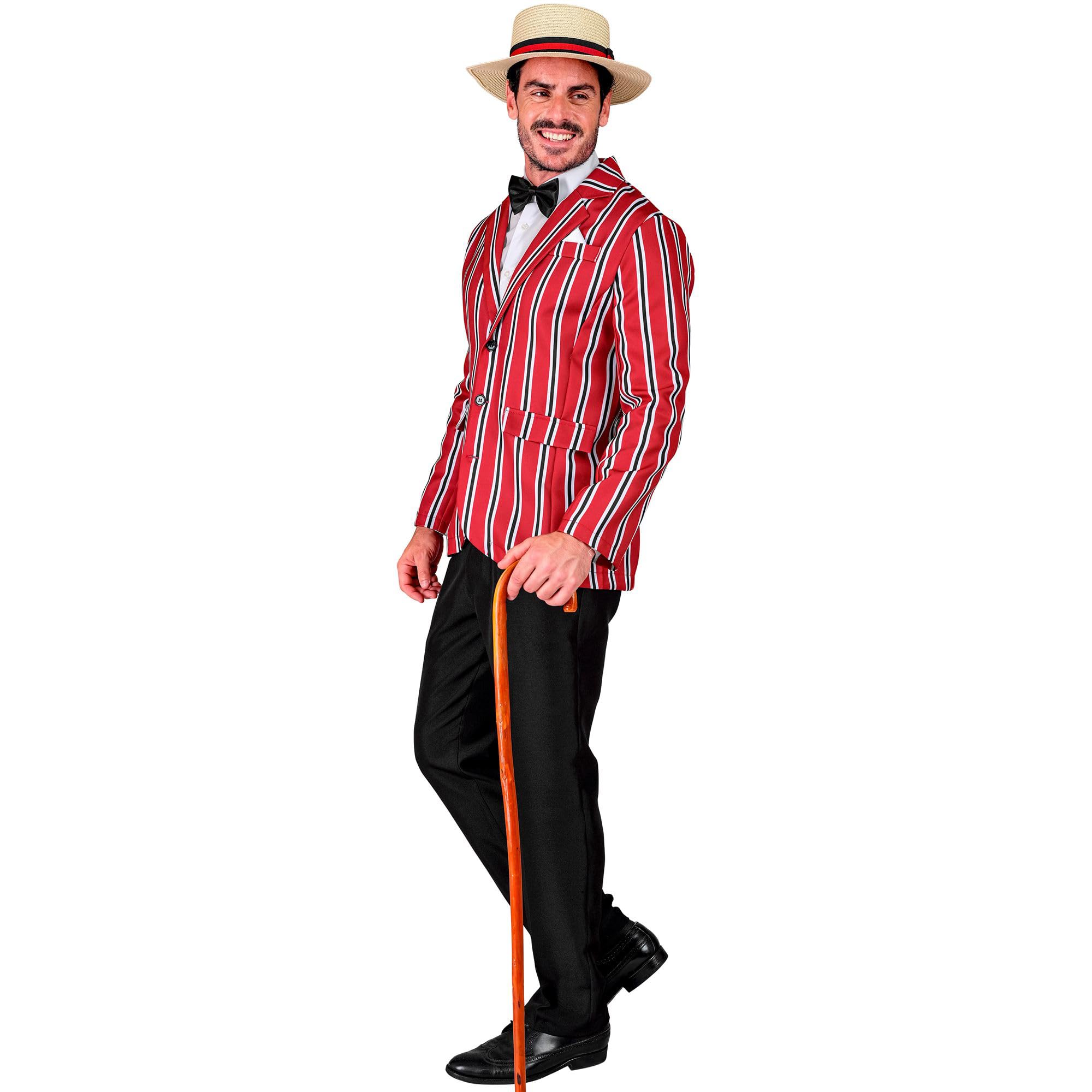 W WIDMANN MILANO Party Fashion - Traje años 20, chaqueta, pajarita, sombrero, caballero, showman, disfraces