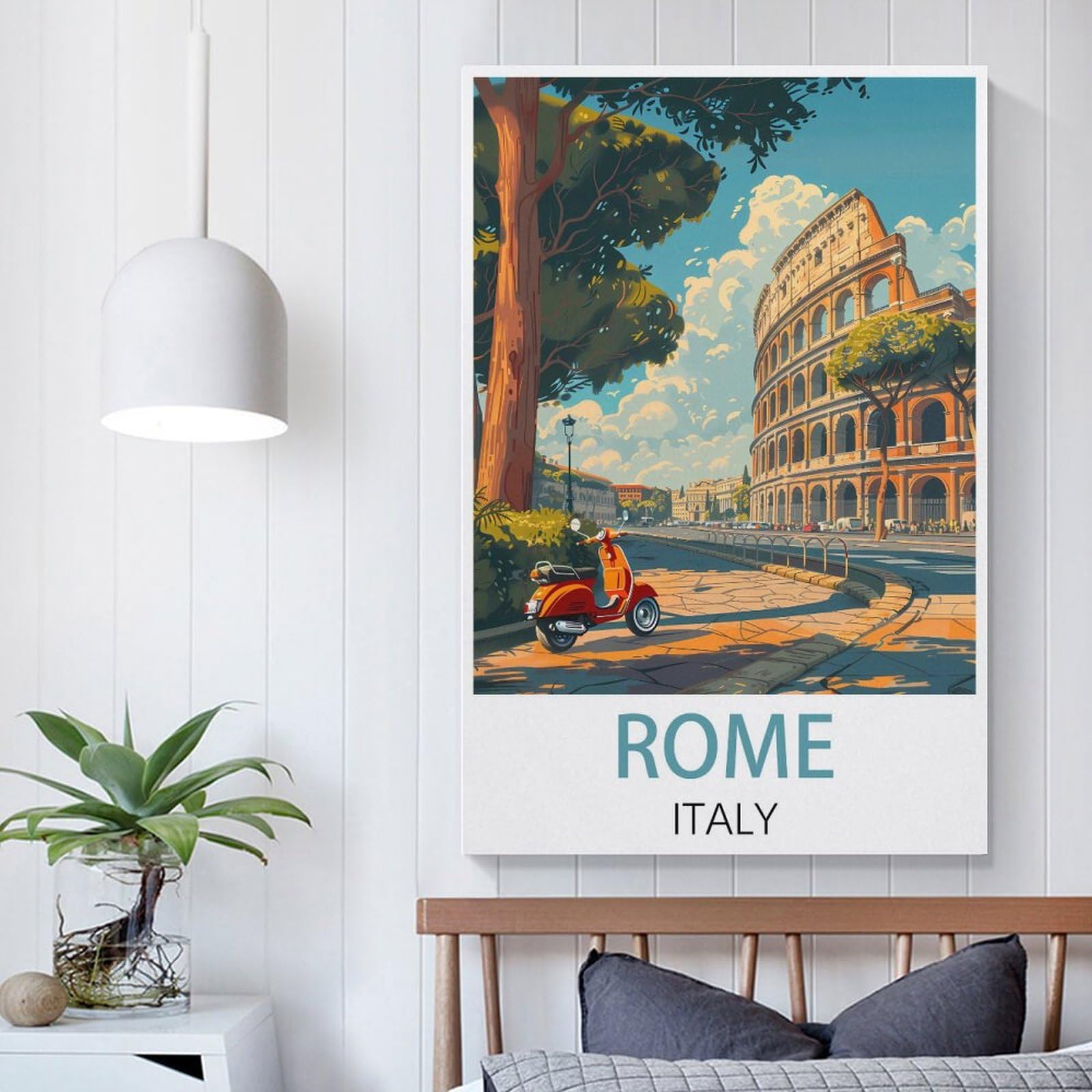 Amazon.com: ZBZGOEZO Rome Italy Vintage Travel Poster 08x12inch