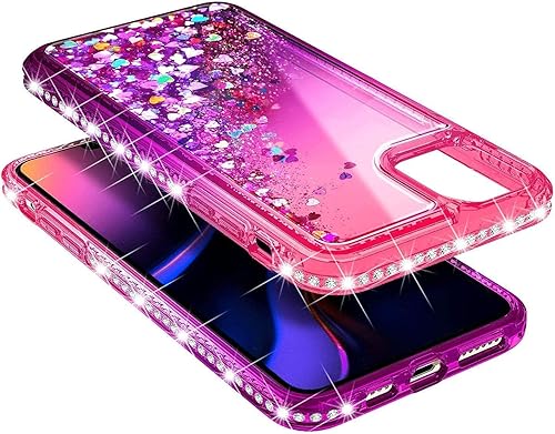 Miniatura 7 de NGB Funda compatible con iPhone 11 con protector de pantalla de vidrio templado, soporte de anillocorrea de muñeca, para niñas y mujeres (rosamorado)