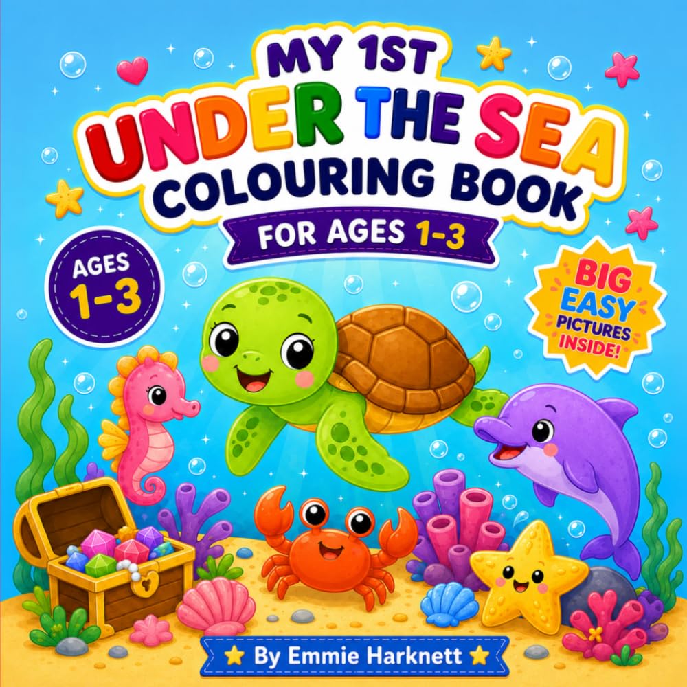 My 1st Under The Sea Colouring Book: Cute & Easy Under The Sea Colouring Book for Toddlers Ages 1-3 | Big Simple Pictures for Little Hands