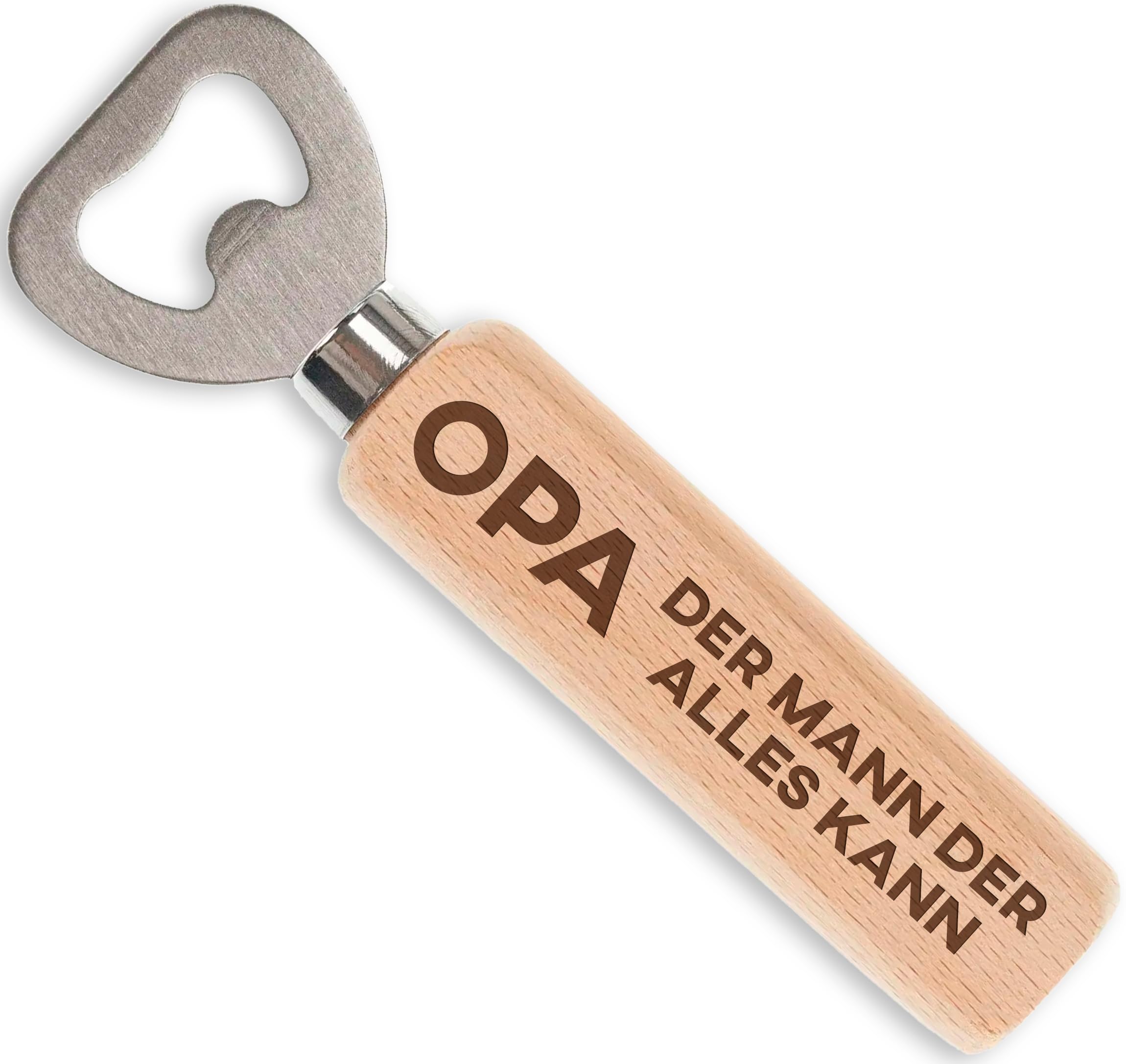 Flaschenöffner Holz Opa – Der Mann der alles kann – Bieröffn