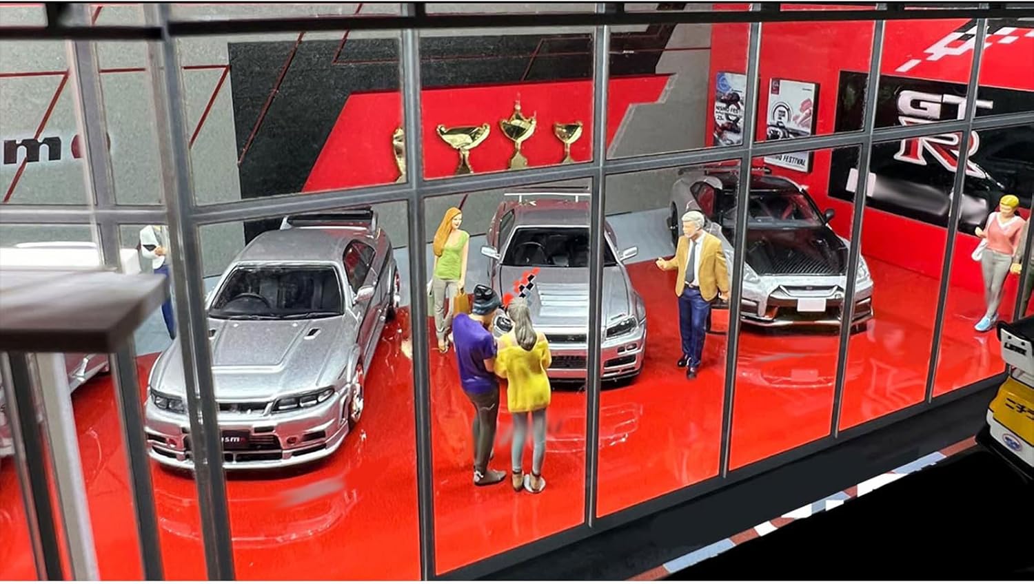 1/64 Scale Model Diorama, Miniature Building Scene Model, Collectible Building kit, (Excludes Vehicles and Figures)