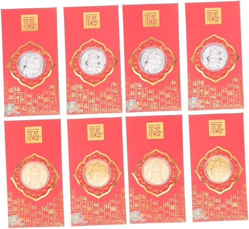 Miniatura 1 de BESTOYARD 8 Pcs 2023 Red Envelope Wedding Red Packet 2022 Money Cash Envelope 2023 Luck Money Bag 2023 Spring Festival Red Envelope Chinese Red