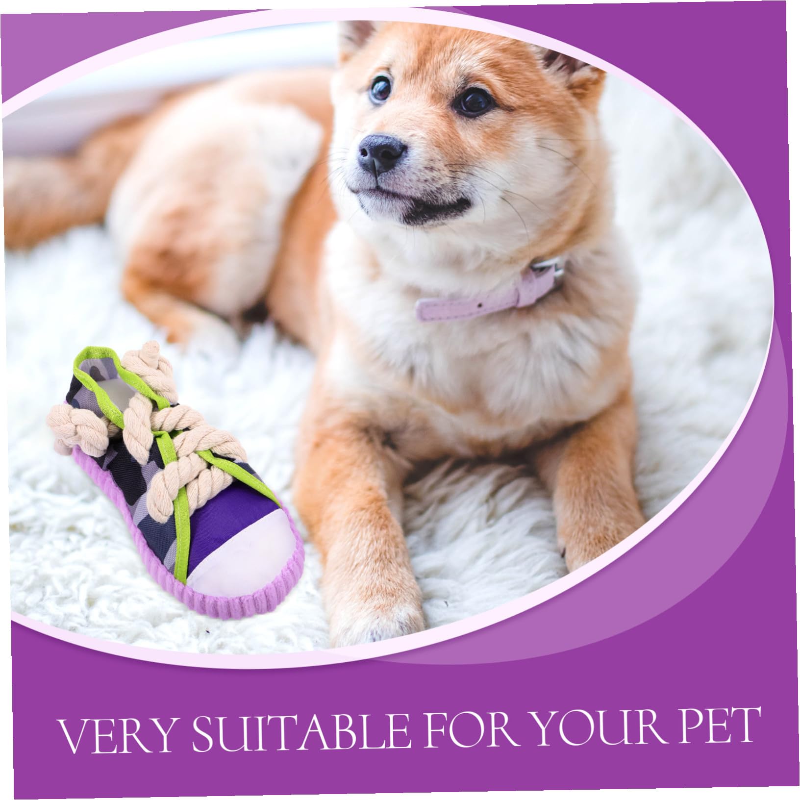 Alasum Jouet Couineur Chiots pour et Facile à Nettoyer Corde en Coton à Mâcher et Jouer pour Chiens de Chaussure Chiens Moyens