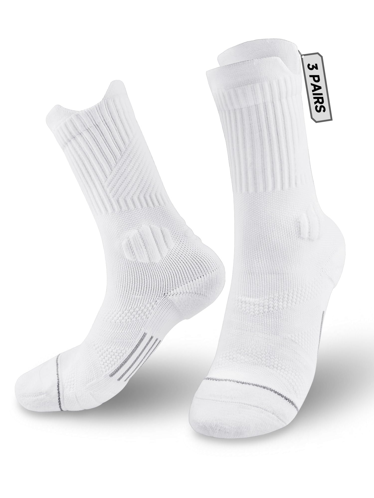 YYIDATON 3 Paar Herren Damen Kompression Laufsocken, Knöchelhohe Sportsocken mit Polsterung, Leichte & Atmungsaktive Kompressionssocken Wandersocken Tennissocken