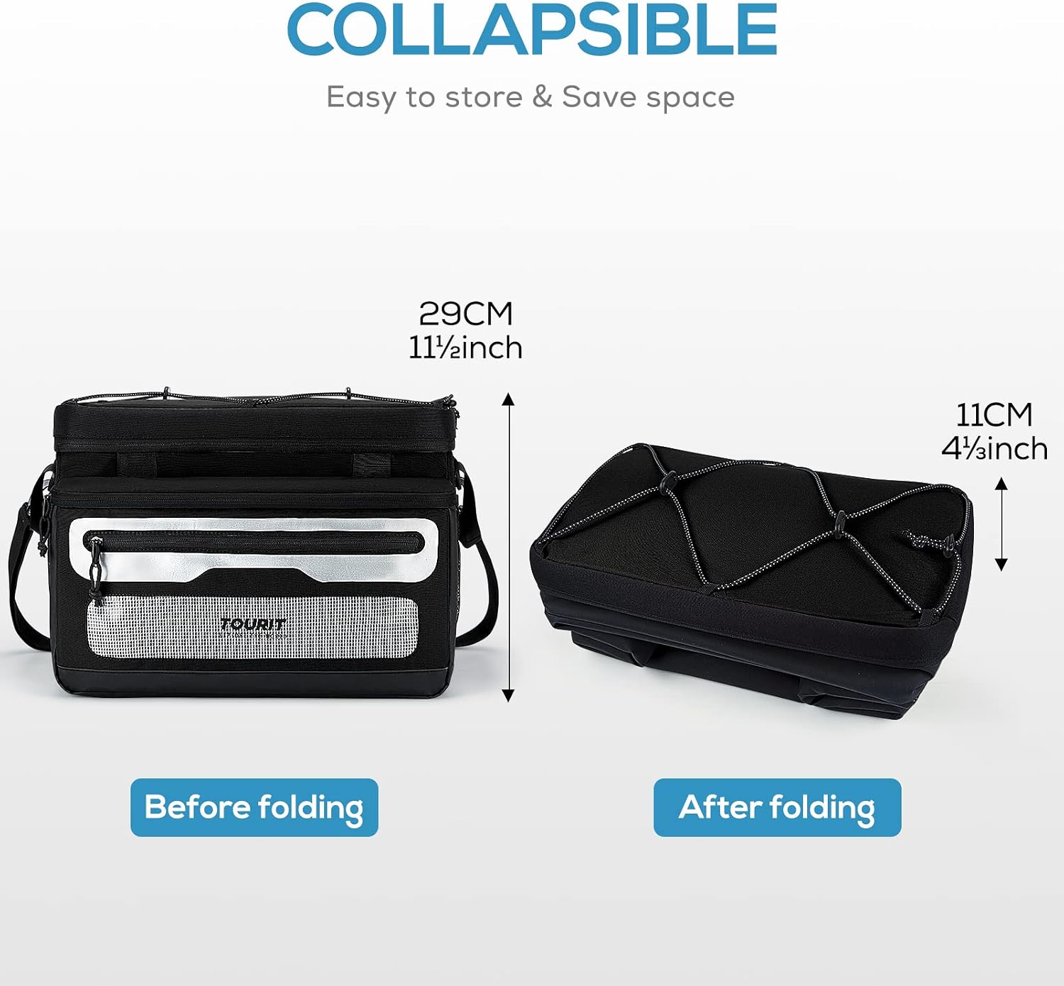 TOURIT Soft Cooler Bag 40/52 Can Large Collapsible Soft Sided Cooler 33/39 L Beach Portable Cooler Ice Chest Insulated for Picnic, Beach, Trip
