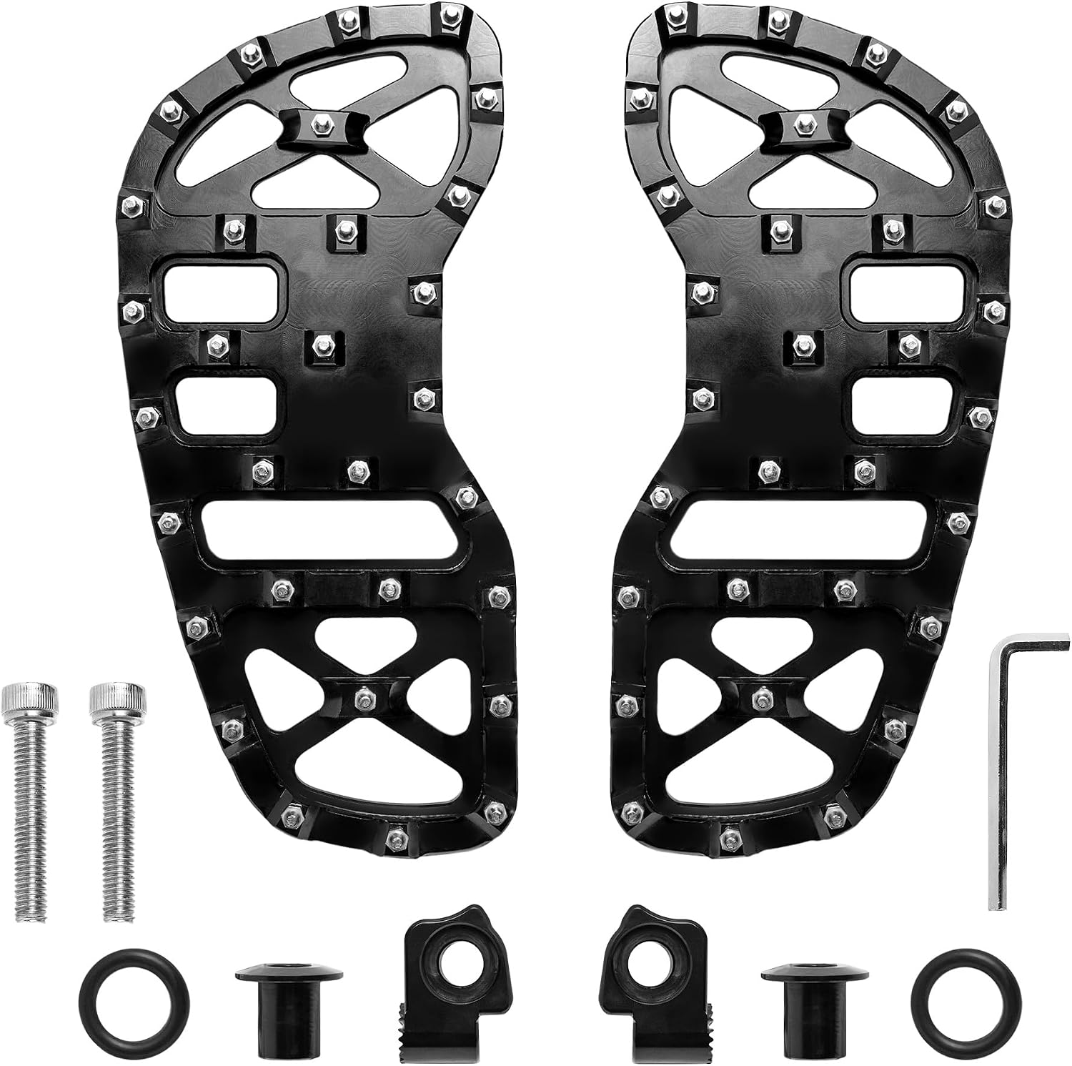 Adjustable Driver Footboards Floorboards,Front Rider Foot Rest for Indian Scout Sixty Bobber 2015-2025 Models Foot Pegs Accessories(Black Style)