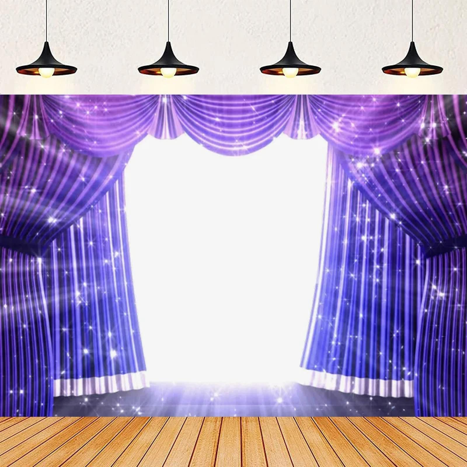 Palco in primo piano Royal Blue Teatro Fotografia Sfondo Musica Concerto Banner Festa a tema Backround Ritratto Scattare Poster