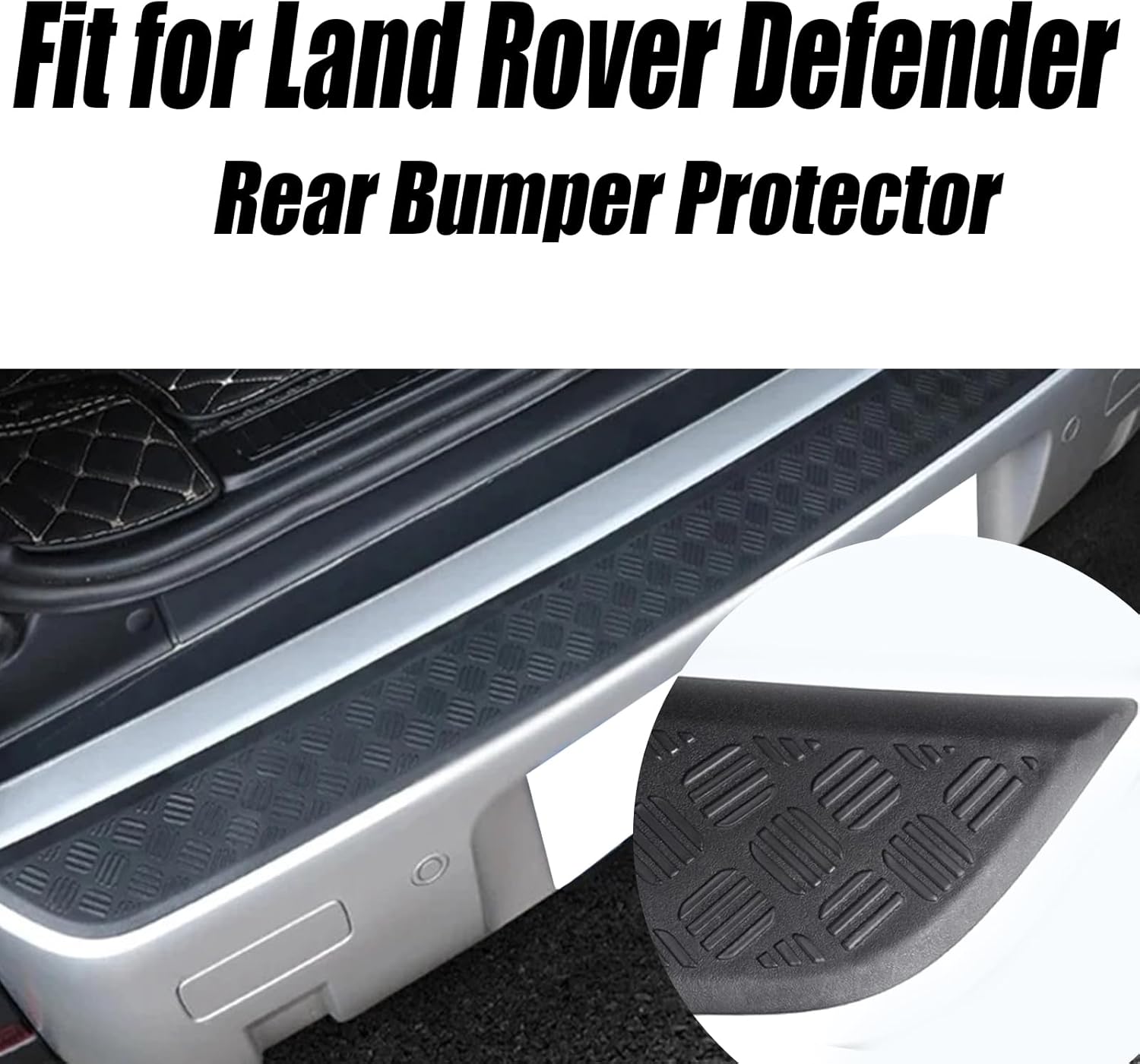 Rear Bumper Anti-Scratch Guard Protection Cover for Land Rover Defender 90 110 130 (2020-2025) Matte Black ABS Bumper Cover Exterior Accessories