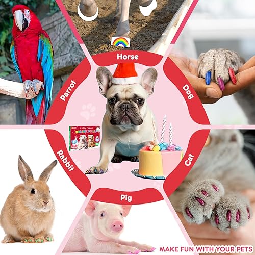 Miniatura 7 de MSDADA Bolígrafos de esmalte de uñas para perros de secado rápido, juego de esmaltes de uñas de 12 colores para perros, seguro y sin olor, kit de