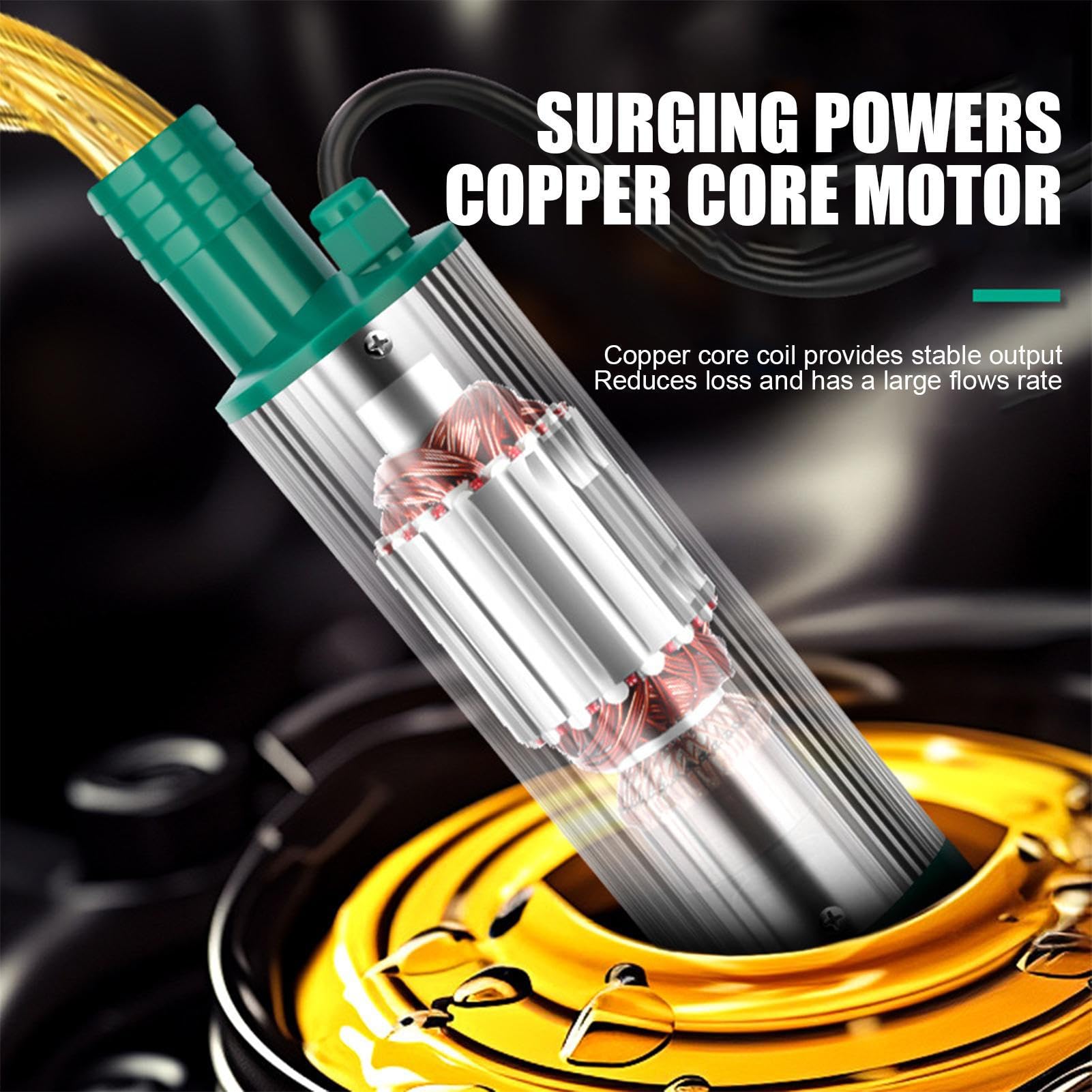 Bomba de transferencia de agua | Extractor de aceite multiusos, bomba eléctrica portátil de 12 V, extracción de aceite con parada automática para jardín marino automotriz | Extractor De Para Coche Para Exteriores Jardín Autocaravana Agricultura Riego Gara
