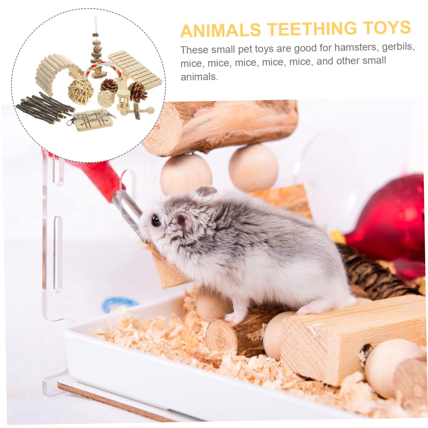 1satz Hamster Kauspielzeug Set Mit Karotten-heu-bällen Und Wippe Spielzeuge Für Kaninchen Und Nager Zur Zahnreinigung Und Beschäftigung Für Gesunde Zahn Und Spielverhalten