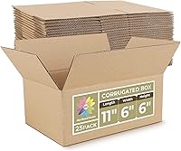 Vista 8 de Mat Board Center, 7x5x4 Inches Shipping Boxes for Mailing Moving Packaging, 25 Pack Corrugated Cardboard Boxes for Small Business, Kraft
