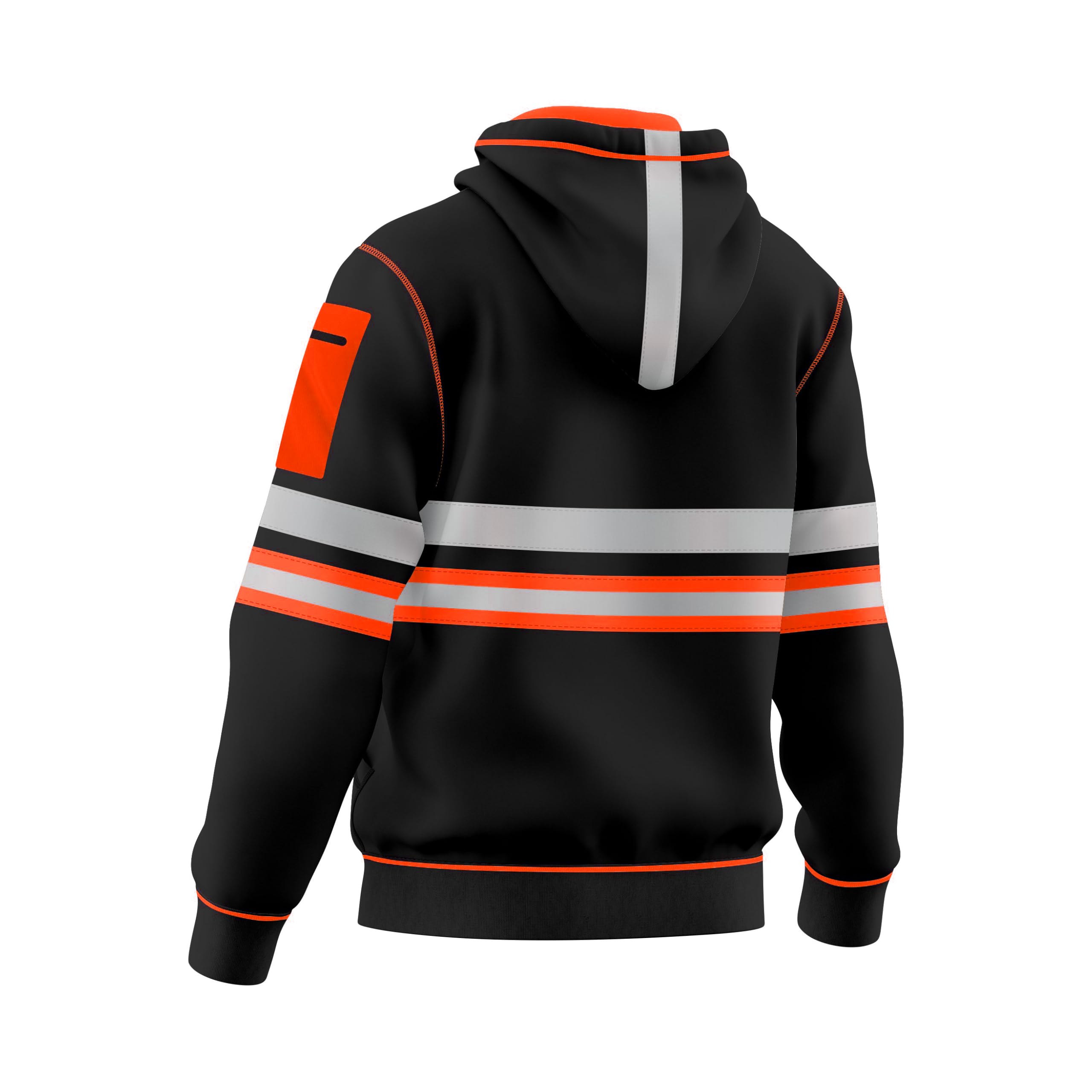 TORO ACTIVA Hi Viz Pull à capuche pour homme avec bande de sécurité réfléchissante et poches zippées et cordon de serrage haute visibilité