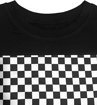 WSPLYSPJY Women's Short Sleeve Round Neck Colorblock Stripe Tee Shirt Crop Top