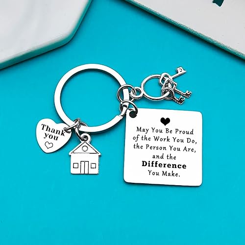 Miniatura 3 de Xiahuyu Regalos de agente inmobiliario, llavero de agradecimiento para agente de bienes raíces, regalo de agradecimiento para agente de bienes