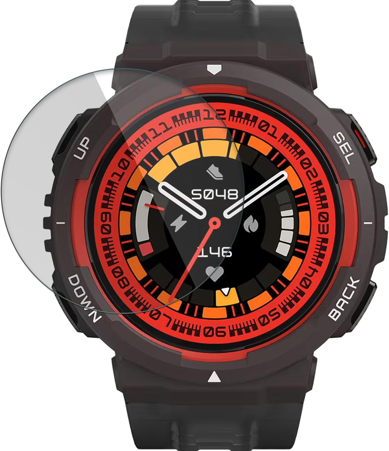 Enlinea smart watch screen guard for Amazfit Active Edge | Pack of 3 | Edge to Edge Coverage | Ultrathin 0.33mm 9H anti shock flexible screen protector (3)