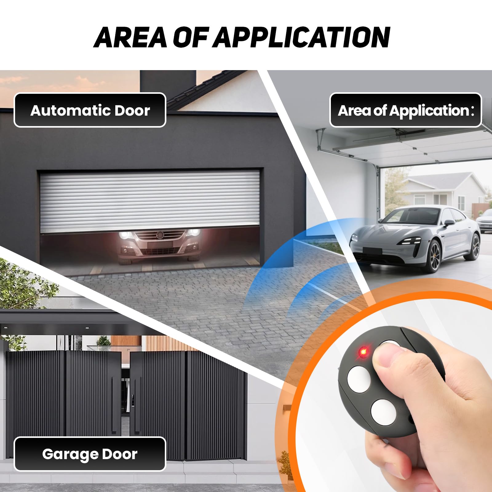 Telecommande Portail Compatible avec MHOUSE GTX4 433,92 MHz, Bip Portail Porte De Garage, 4 Canaux, Code de Roulement (Lot de 3) - 5