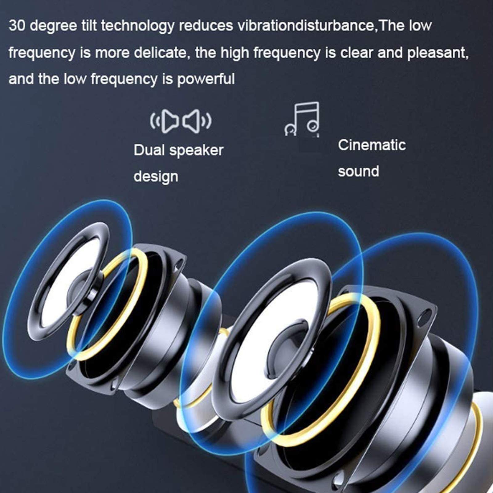 TV Sound Bar Bluetooth 5.0 z Sound Bar 2.0 Mini Przenośny Soundbar Zdalne sterowanie Podwójne metody połączenia dla smartfonów PC Muzyka i film Bezprzewodowe głośniki, białe The New