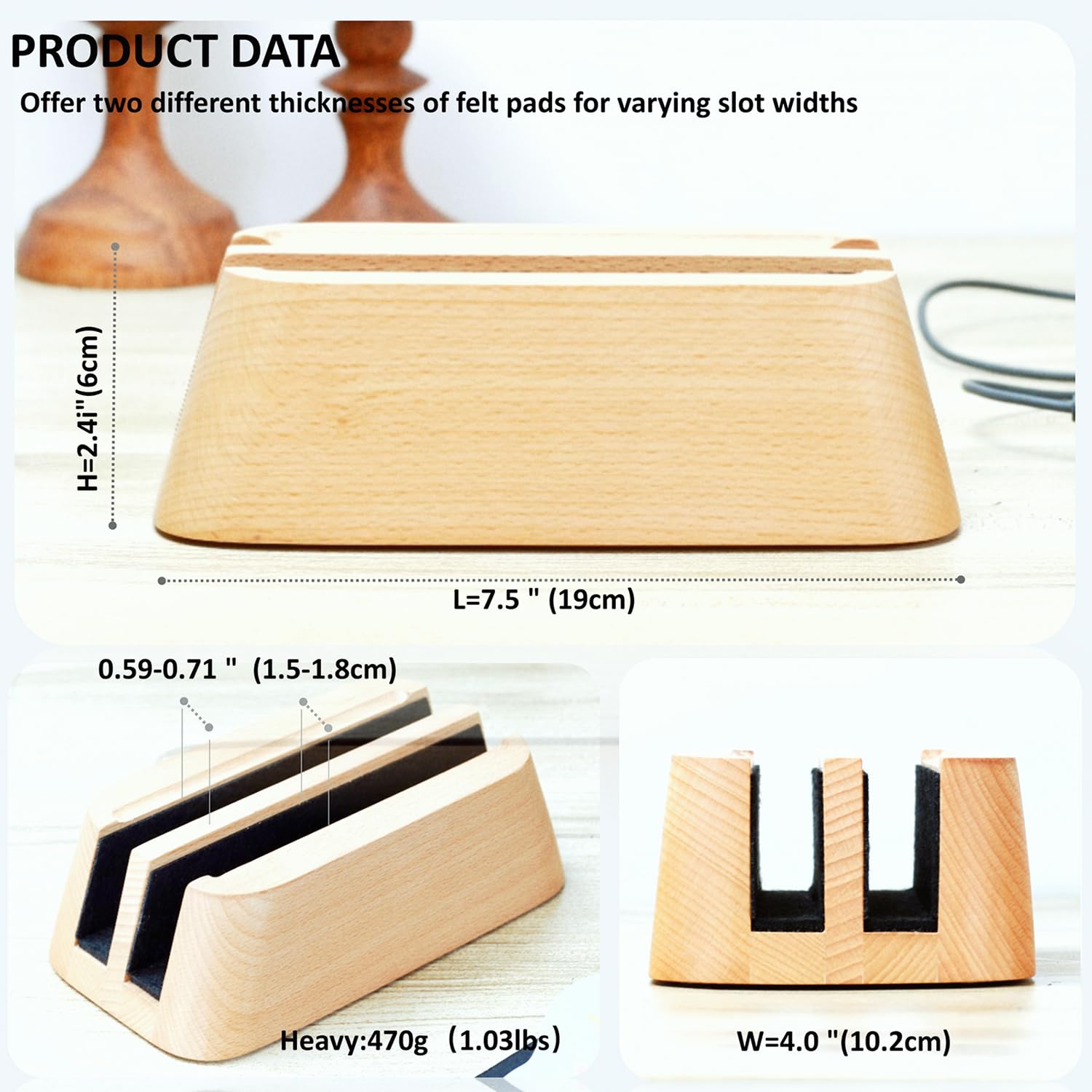 ACODE Vertikaler Laptop-Ständer aus Holz, Laptop-Halterung für den Schreibtisch, kompatibel mit MacBook Pro Air-Oberflächen, Laptop-Speicherregal, Schlitzstärke 1,5 cm bis 1,8 cm, vertikaler