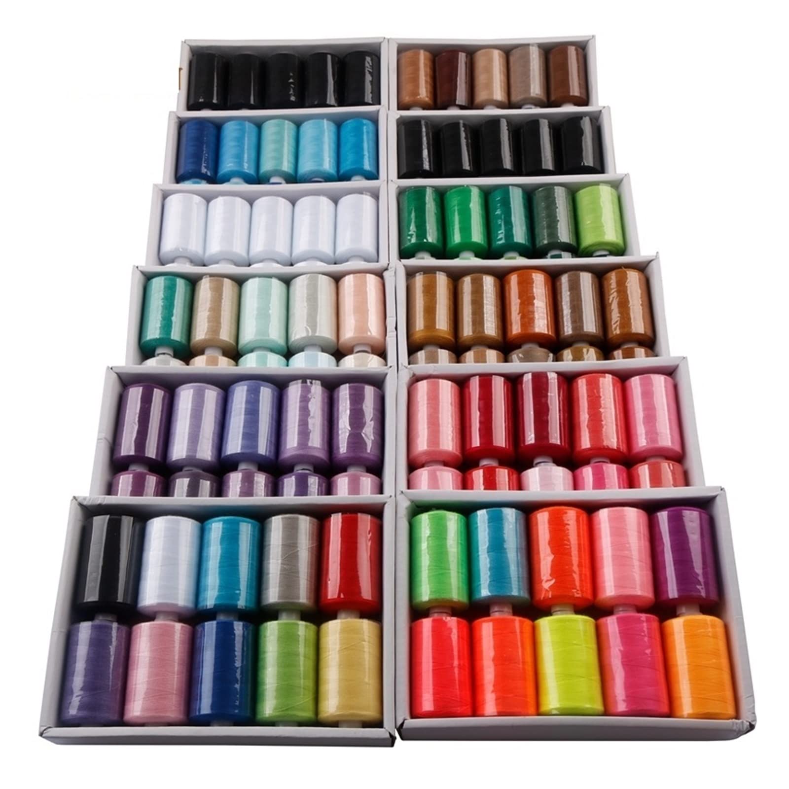 Filo per Cucire 10 Bobine/Set, Filo in Poliestere da 1000 Yard di Set, Molla for 1000 Yard for Fai da Te Quilting, Negowork e Macchina for Cucire for la casa (Color : FR001-I)