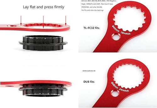 Miniatura 2 de Llave BB multifuncional para bicicleta, herramienta de llave de soporte inferior