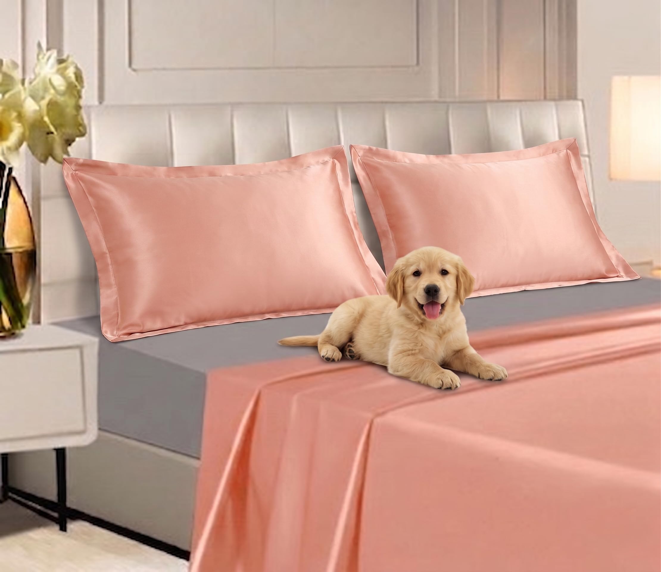 Zruva Luxury Cooling Bamboo Pillowcases, Anti-Frizz, Ultra-Soft, Reduces Night Sweats