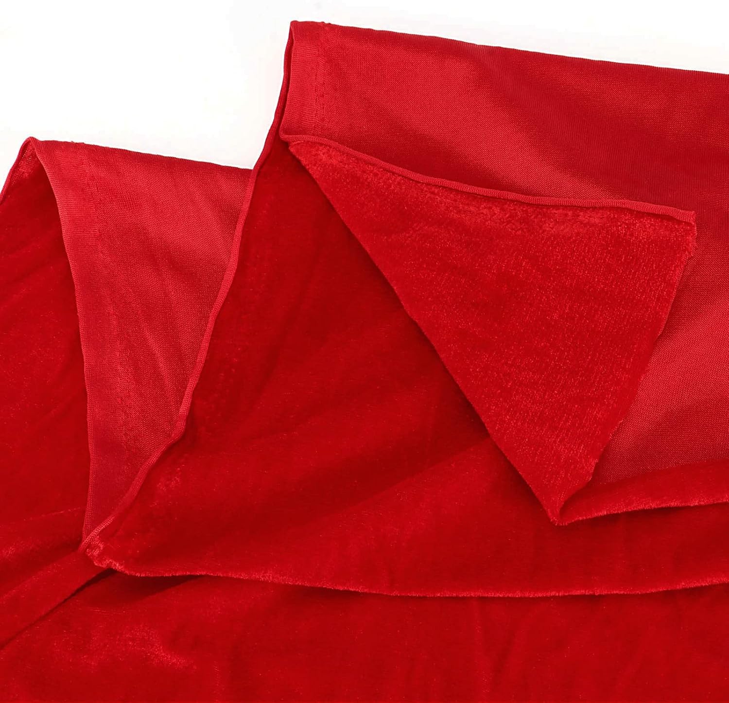 JAPCHET 10 Yards x 65 Inch Thick Red Velvet Fabric, Stretch Velvet Fabric by The Yard, Stain Resistant Fabric for Upholstery, Costumes, Crafting, Sewing, Home Decoration, Curtains