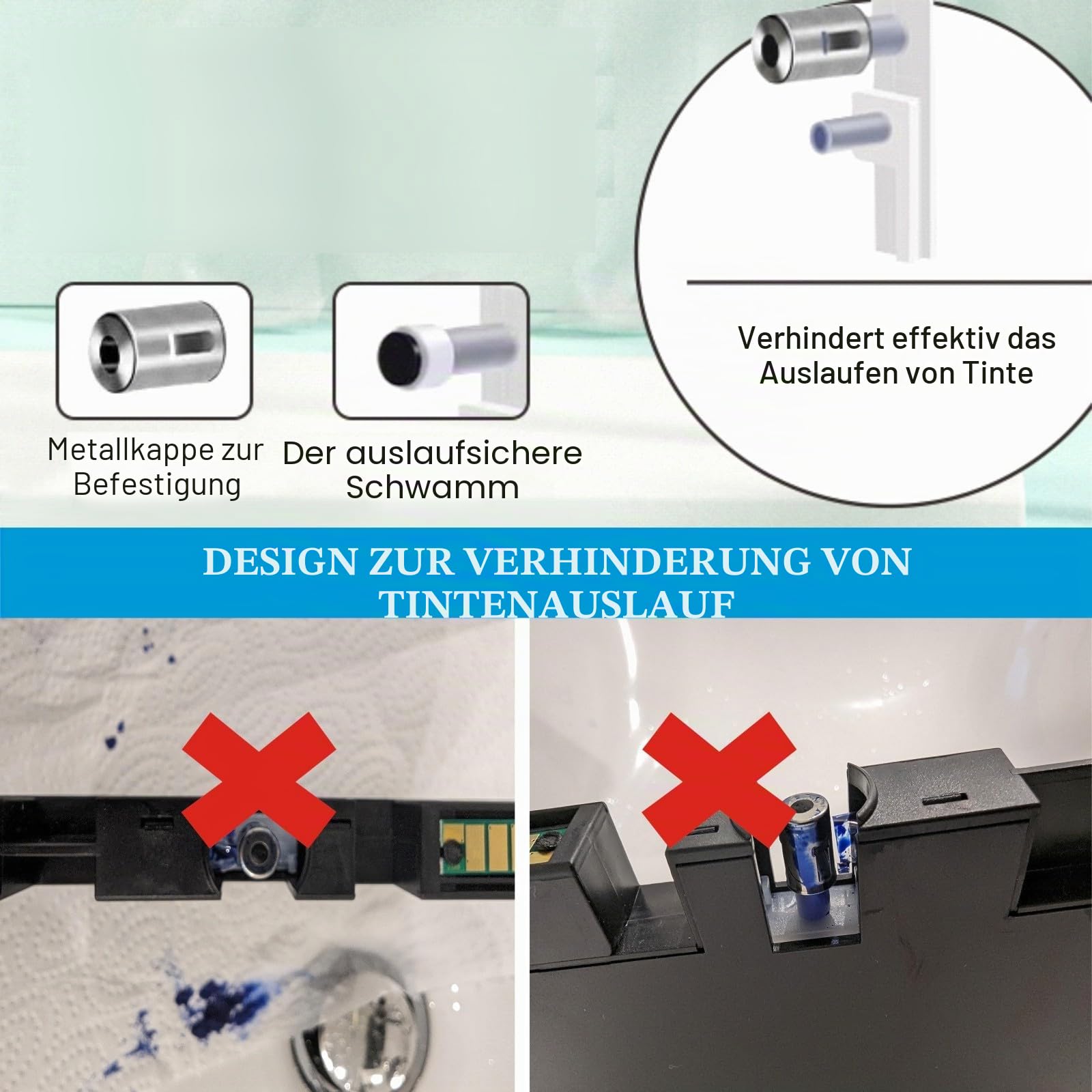 SG500/SG1000 Nicht VERWENDEN FÜR V4.0.3 Sublimationstinte Patronen (4C KCMY) - TÜV-zertifizierte OEM-Tinte für Sawgrass Virtuoso SG500/SG1000 - Keine Streifen, Blauer Engel-konform