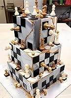 Vista 4 de Juego internacional de ajedrez 6 juegos de moldes de silicona fondnat 3D impresión de doble cara molde de pasta de goma molde de caramelo chocolate