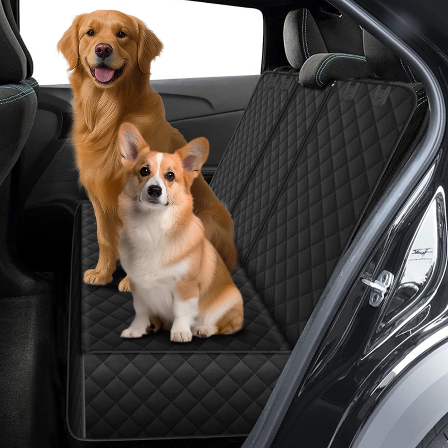 Coperta per cani per auto, sedile posteriore per cani, adatta per animali domestici e impermeabile, universale, protezione interna per auto, furgone, SUV – ideale per bambini e animali