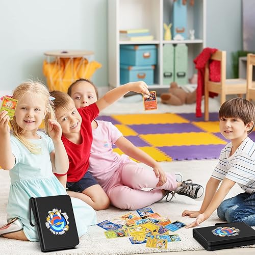 Miniatura 6 de Carpeta para tarjetas coleccionables de 4 bolsillos se adapta a 400 tarjetas con 50 fundas extraíbles álbum de carpeta de tarjetas con cremallera