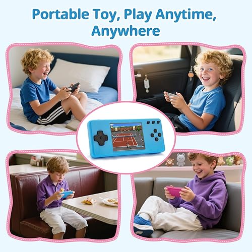 Miniatura 7 de Consola de juegos portátil, consola de videojuegos portátil con 300 juegos retro, pantalla HD de 3.2 pulgadas, batería recargable, auriculares